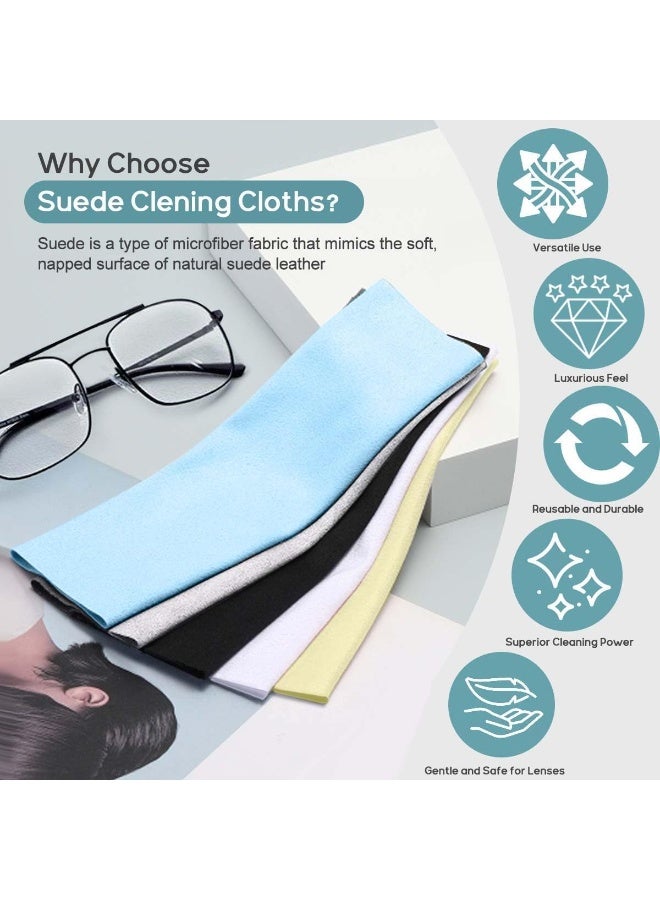 CLENEA 12 Pack 20x20cm/8”x8” Large Microfiber Cleaning Cloth, Safe and Effective Cleans Lenses, Glasses Cloth for Glasses, TV, Laptop Screens and Lens, Easier to Grip and Use - Image 2